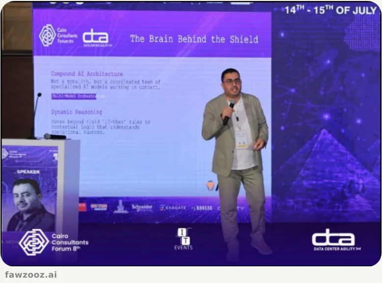 في منتدى استشاريي القاهرة ٢٠٢٦ — حوار حول مستقبل الذكاء الاصطناعي والأمن الإدراكي.