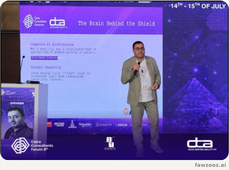 Speaking at the Cairo Consultants Forum 2026, I continue my commitment to sharing knowledge and inspiring conversations about the future of artificial intelligence and cognitive security.