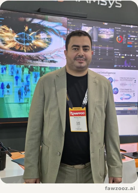 In front of the RAMsys stand at Intersec Dubai — from an idea on paper to a system on the screens